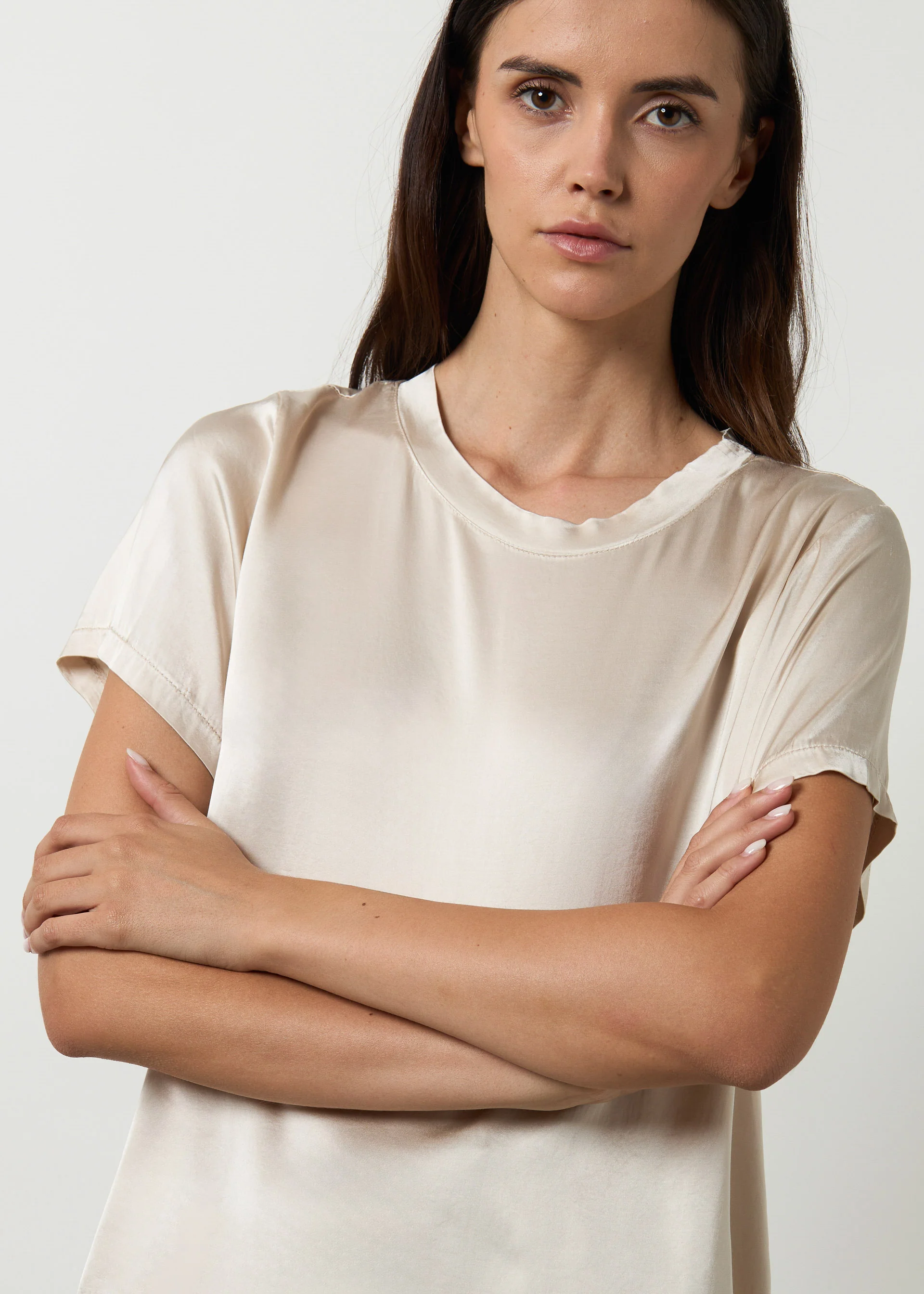 T-shirt in misto seta