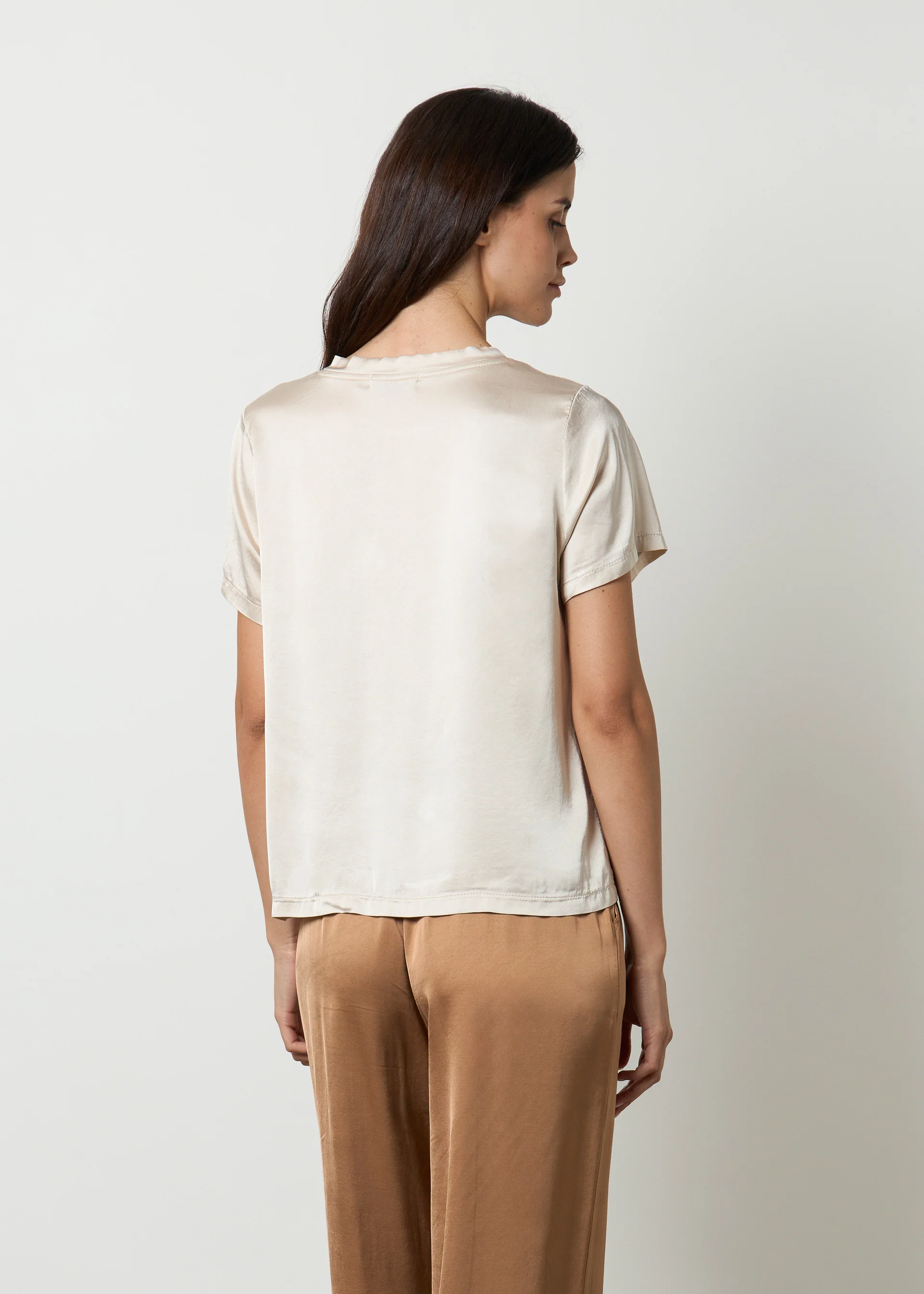 T-shirt in misto seta - Image 3