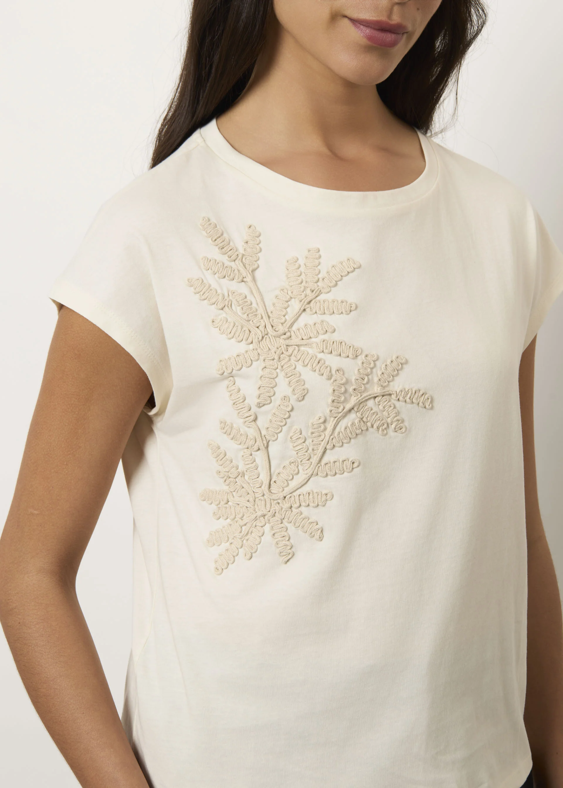 T-shirt in puro cotone con applicazione - Image 4