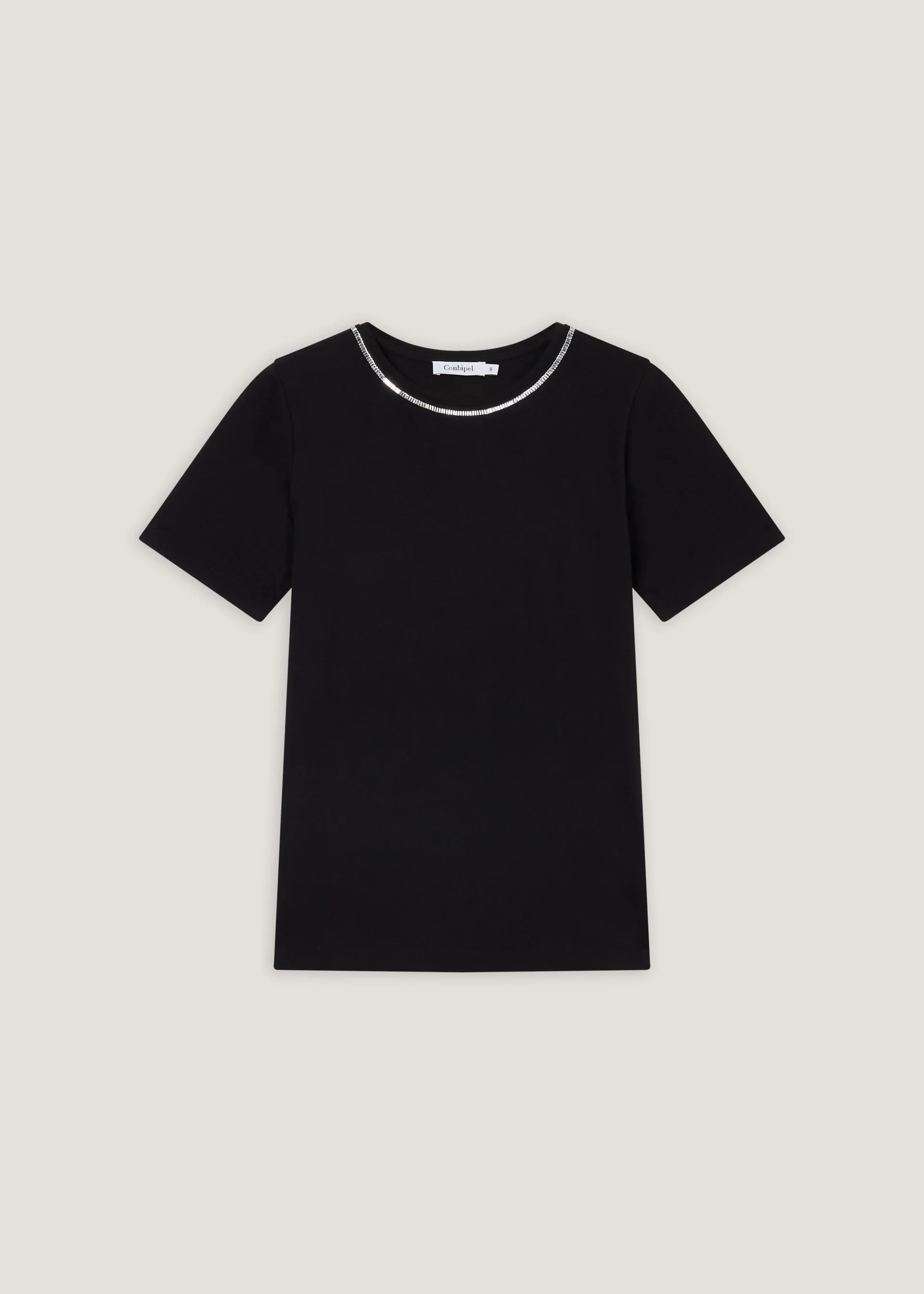 T-shirt in puro cotone con pietre - Image 6