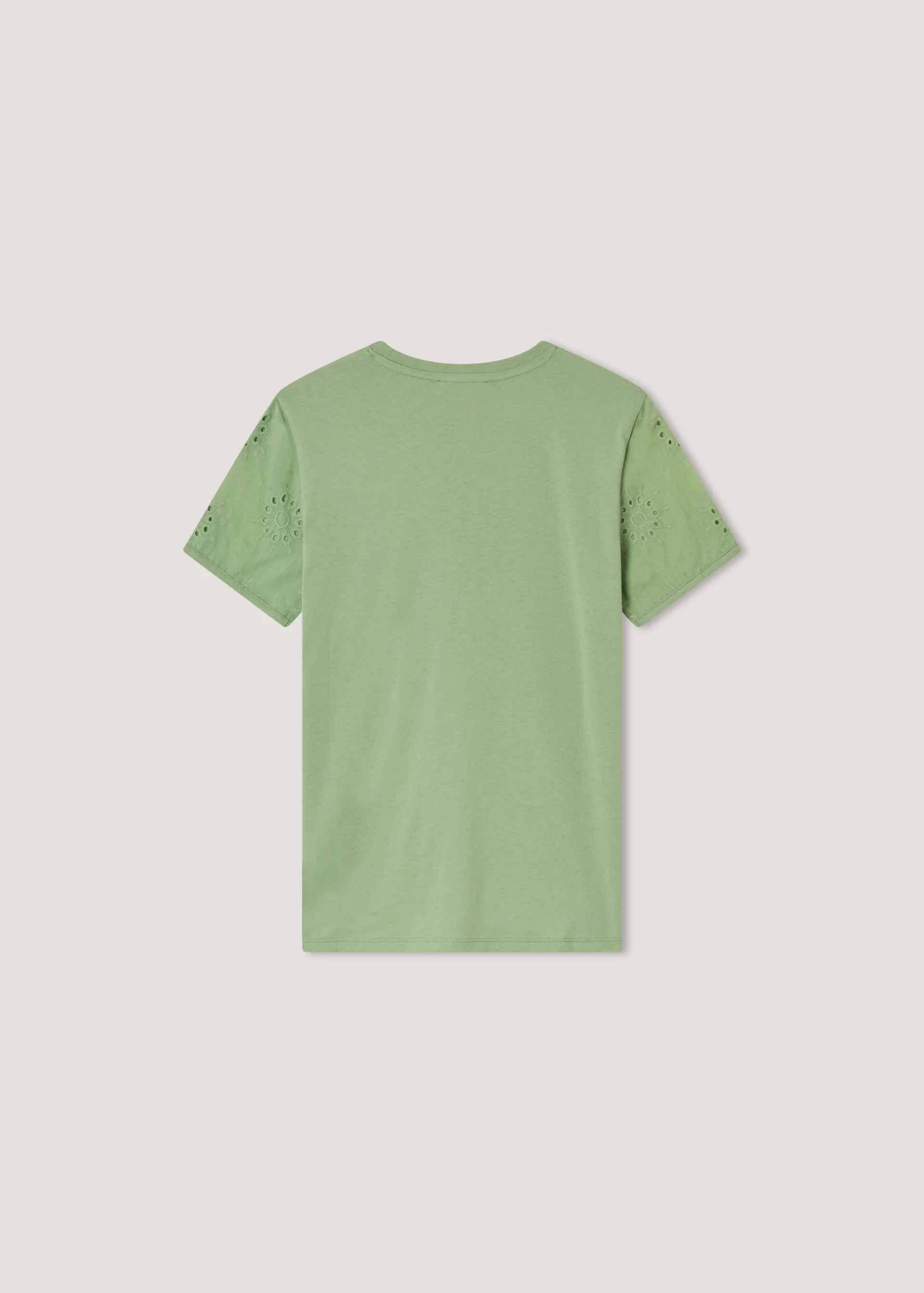 T-shirt in puro cotone con sangallo - Image 4