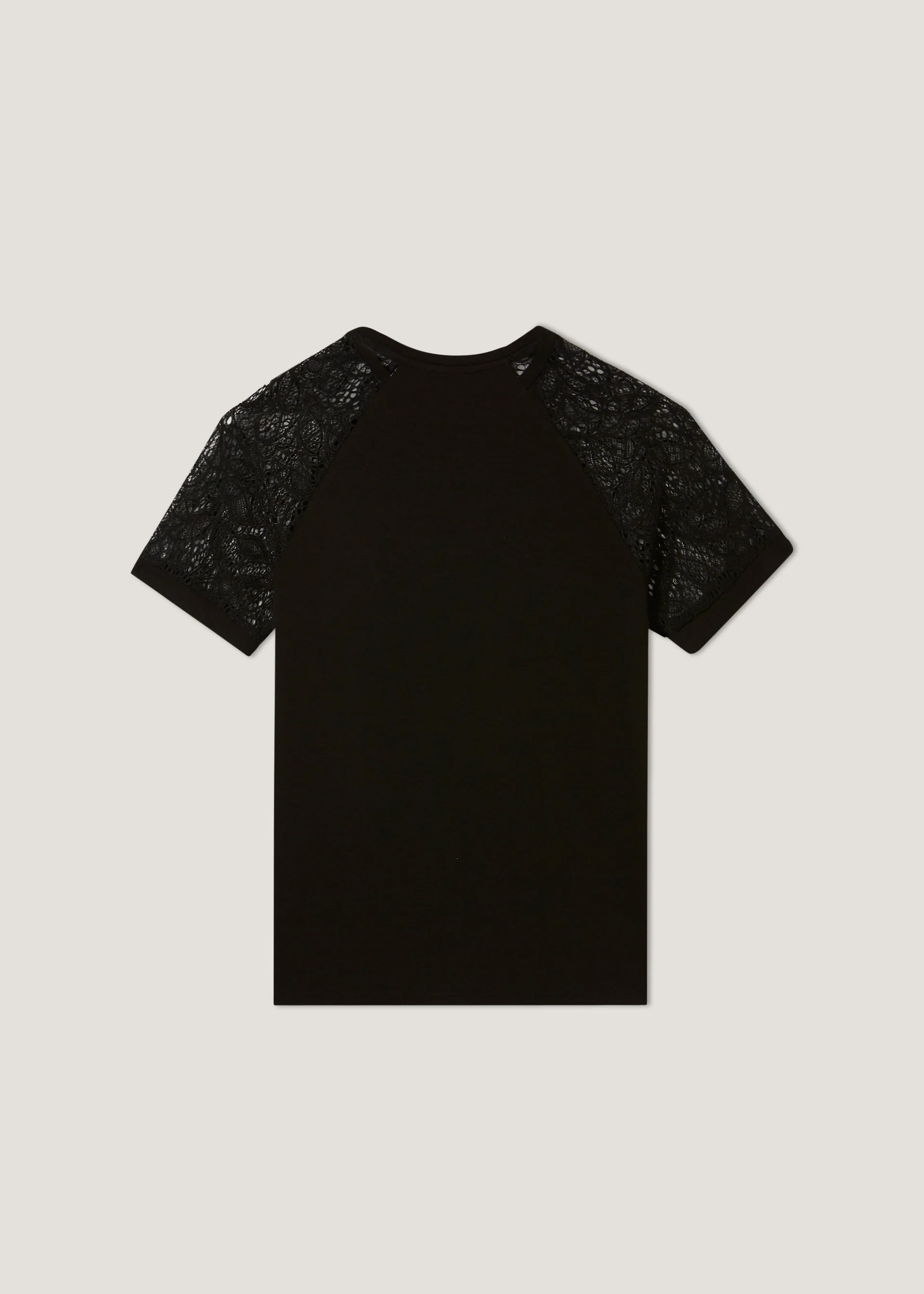 T-shirt maniche in pizzo e perle - Image 5