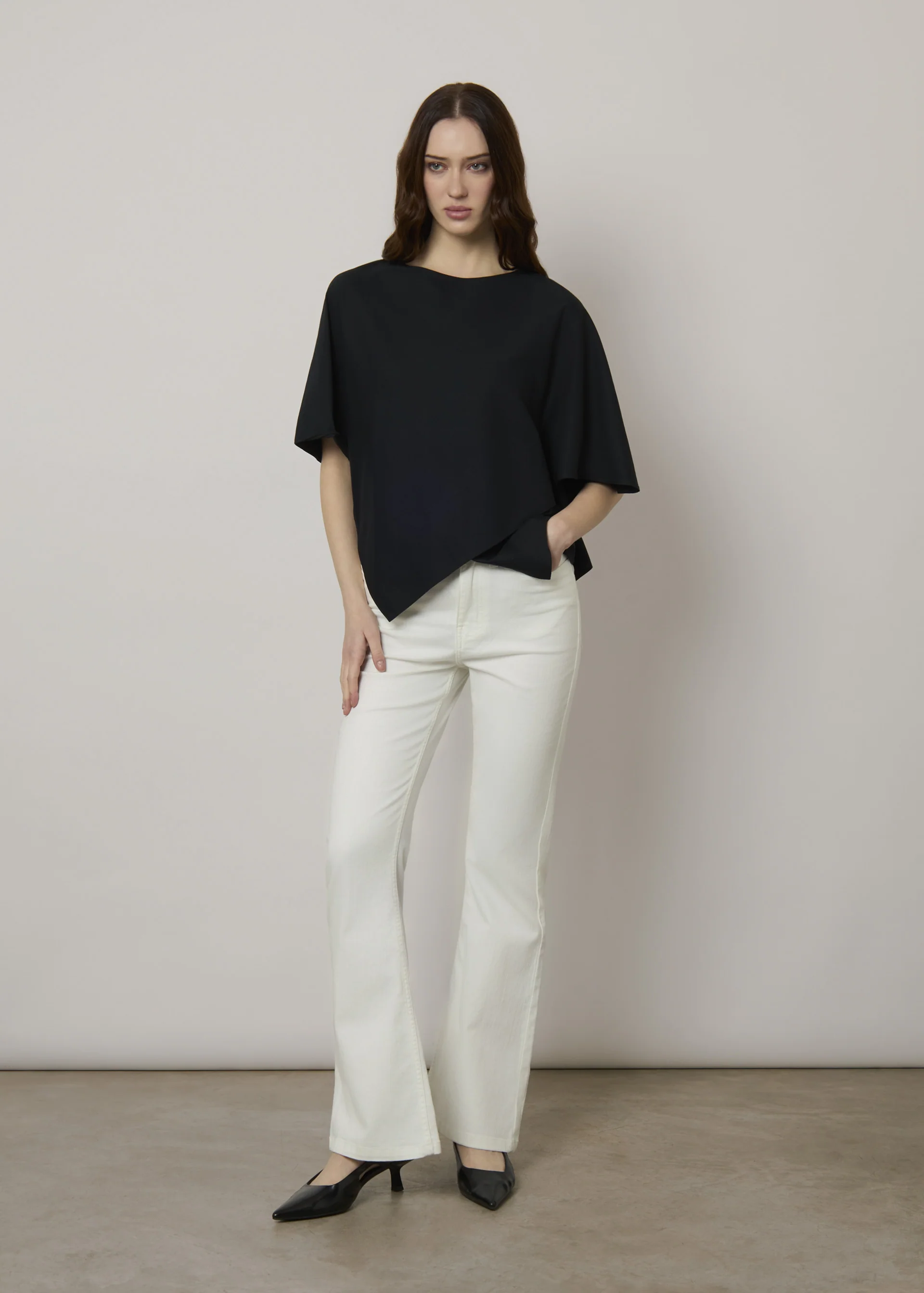 T-shirt over maniche kimono in cotone - Image 2