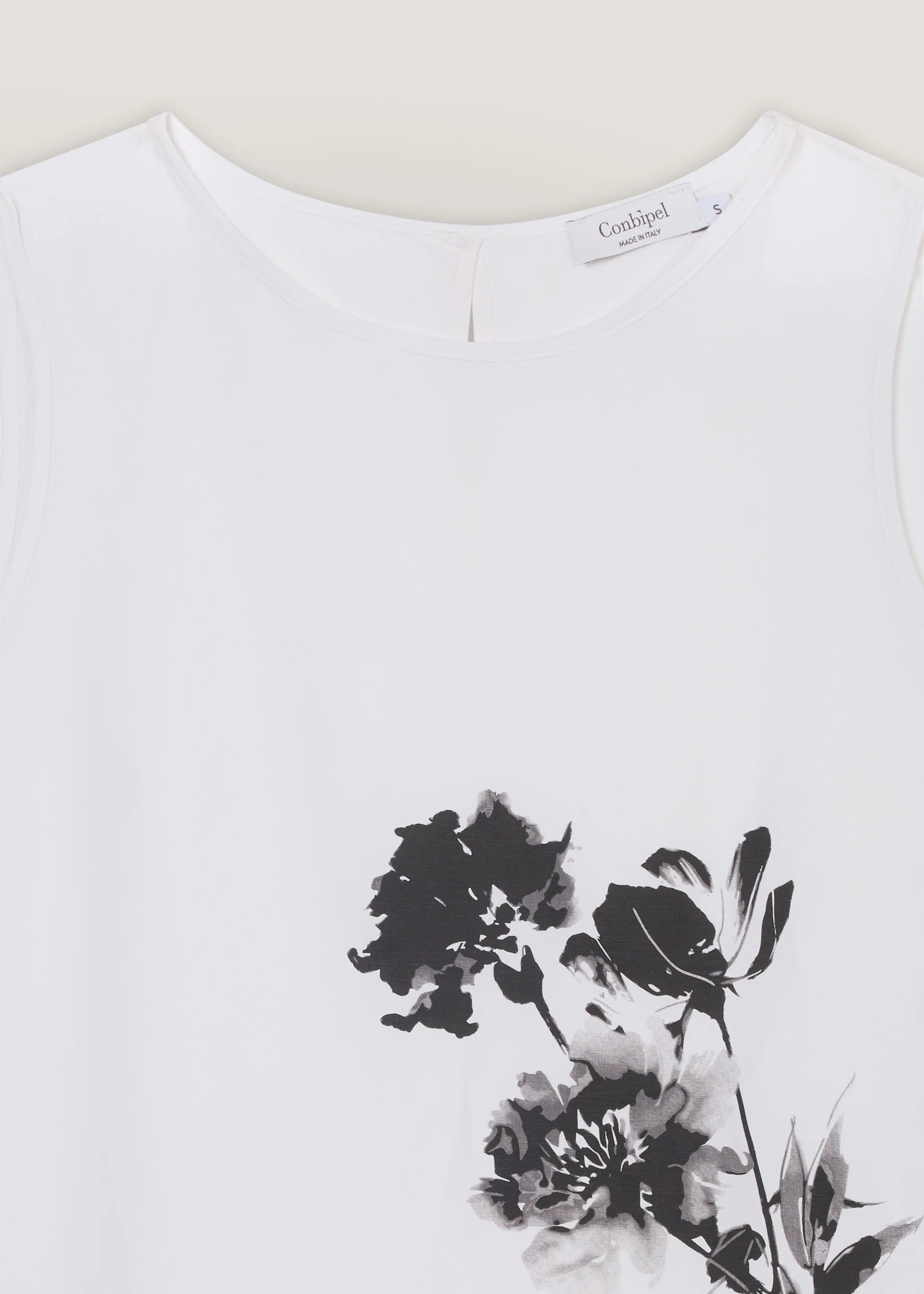 Top in misto lino stampato - Image 3